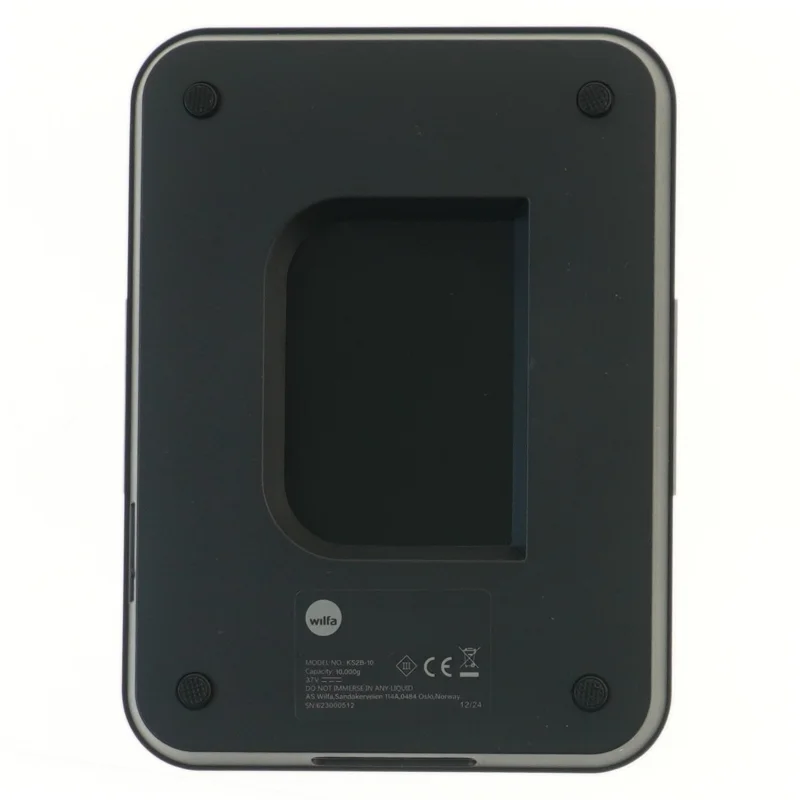 Genopladelig køkkenvægt fra Wilfa (str. 23x17 cm)