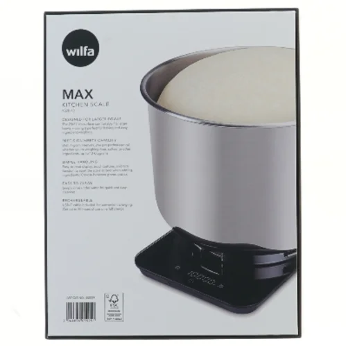 Genopladelig køkkenvægt fra Wilfa (str. 23x17 cm)