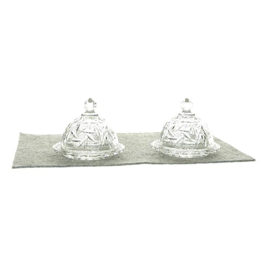 Serverings klokker af glas (2 styk)