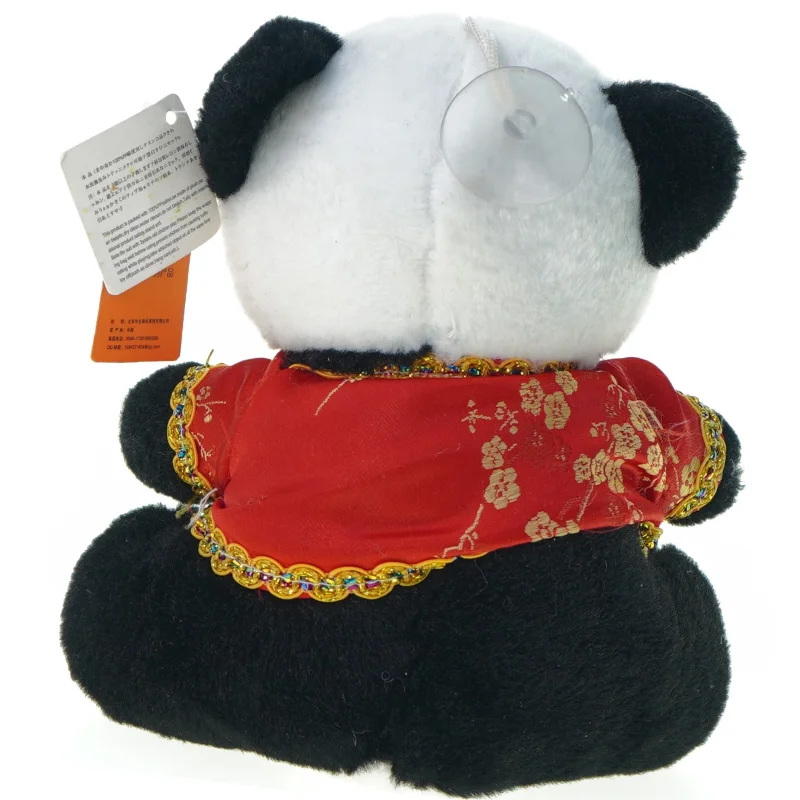 Panda i kinesisk tøj med sugekop (str. 17 cm)