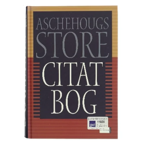 Aschehougs Store Citatbog af <Bog uden angiven forfatter> (Bog)