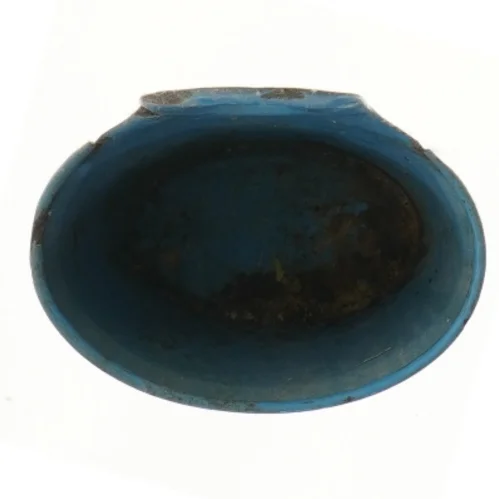 Blå sæbeholder i emalje (str. 20x16 cm)