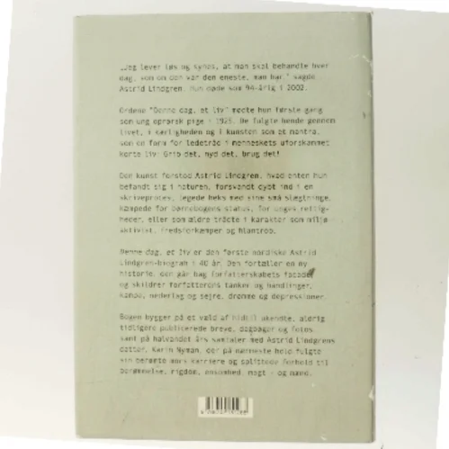 Denne dag, et liv : en Astrid Lindgren-biografi af Jens Andersen (f. 1955) (Bog)