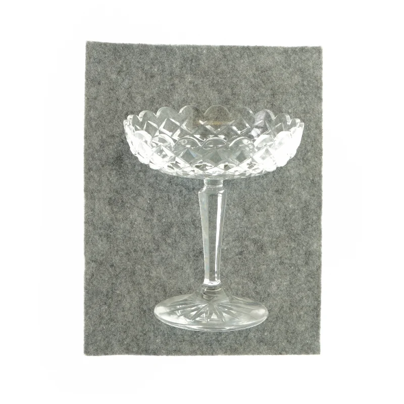 krystal slikskål på fod 