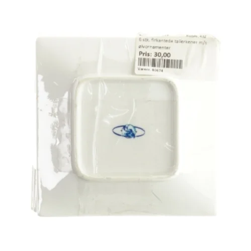 Firkantede tallerkner (6 stk) (str. 12x12 cm)