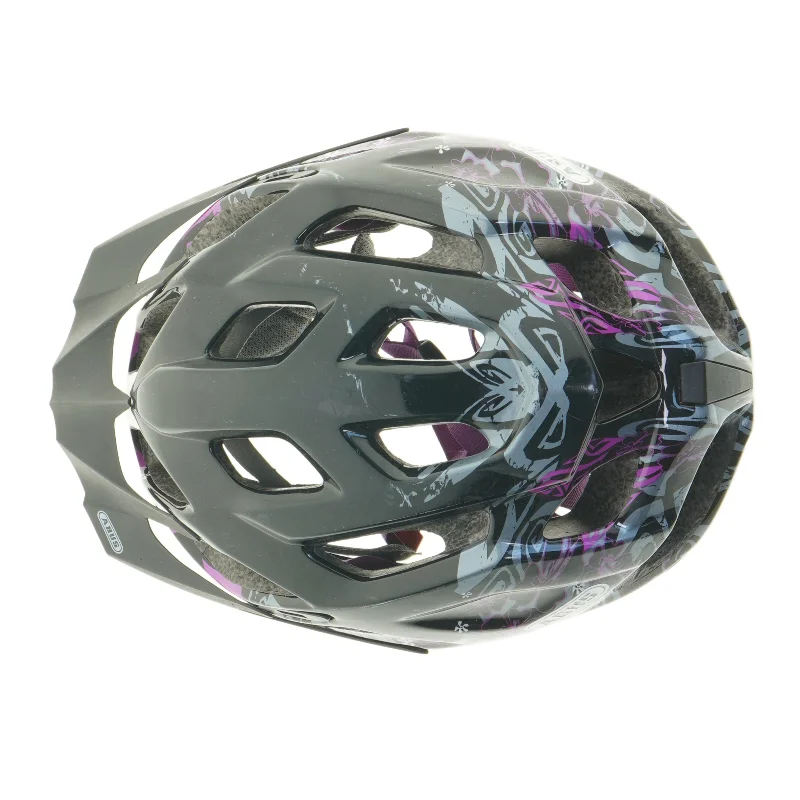 Cykelhjelm med blomstermotiv fra Abus (str. 28 cm)