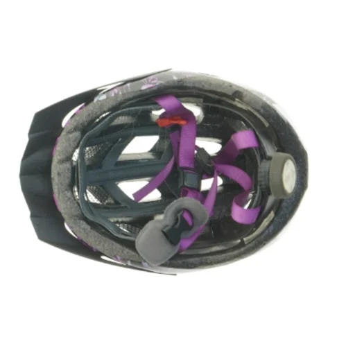 Cykelhjelm med blomstermotiv fra Abus (str. 28 cm)