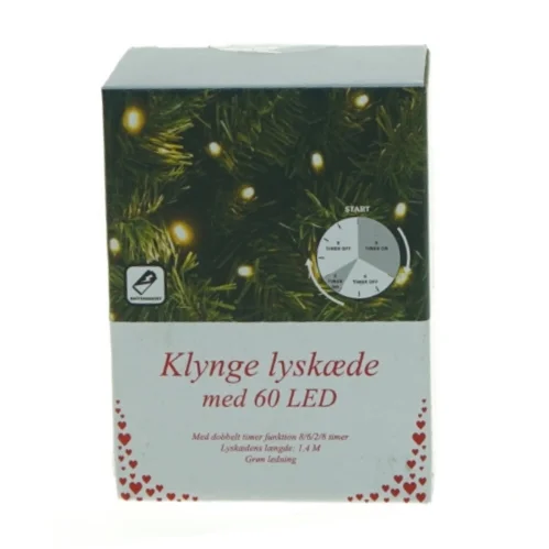 Klynge lyskæde med 60 LED (str. 12 x, 9 x 6 cm)