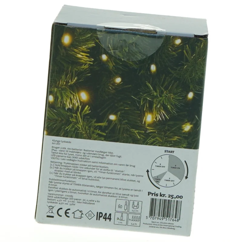 LED Klynge Lyskæde (str. 12 x, 9 x 6 cm)