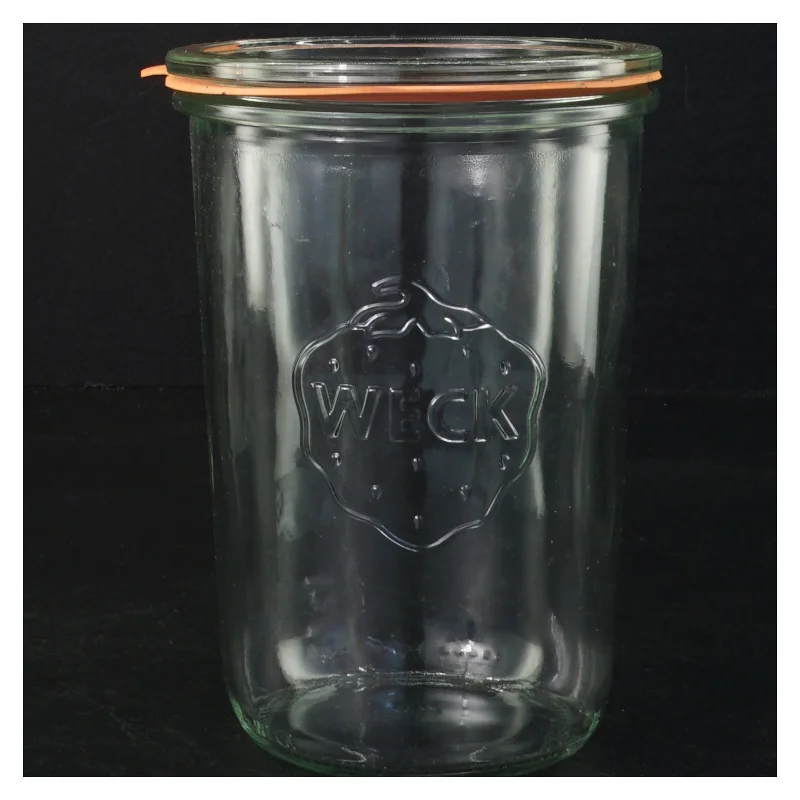 Weck glaskrukke med gummiring og glaslåg fra Weck (str. 15 x ø 10,5 cm)