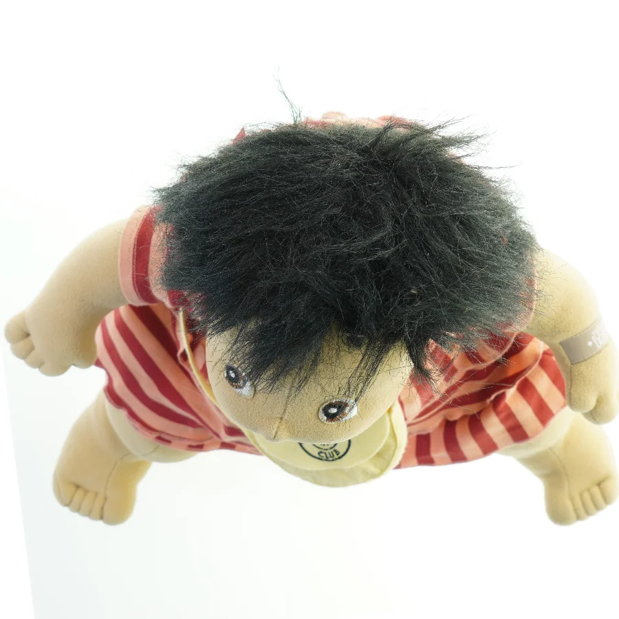 Rubens barn dukke med stribet kjole (str. 40 cm)