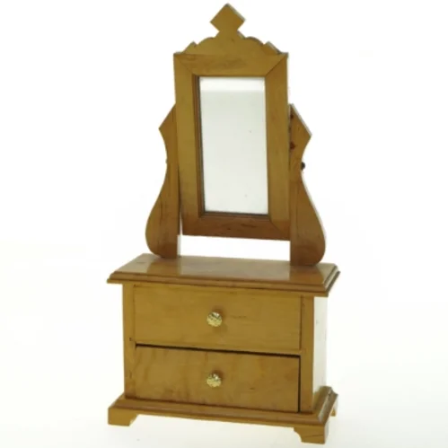 Miniature kommode med vippespejl (str. 30x15 cm)