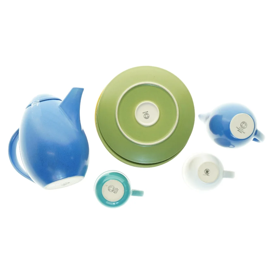 STENTØJ te kaffensæt fra Höganäs (str. Tallerken 20 cm kop 9 cm kanon 13 og 21 cm)