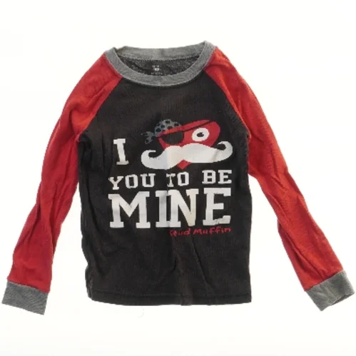 Langærmet T-shirt med tryk (str. 98)