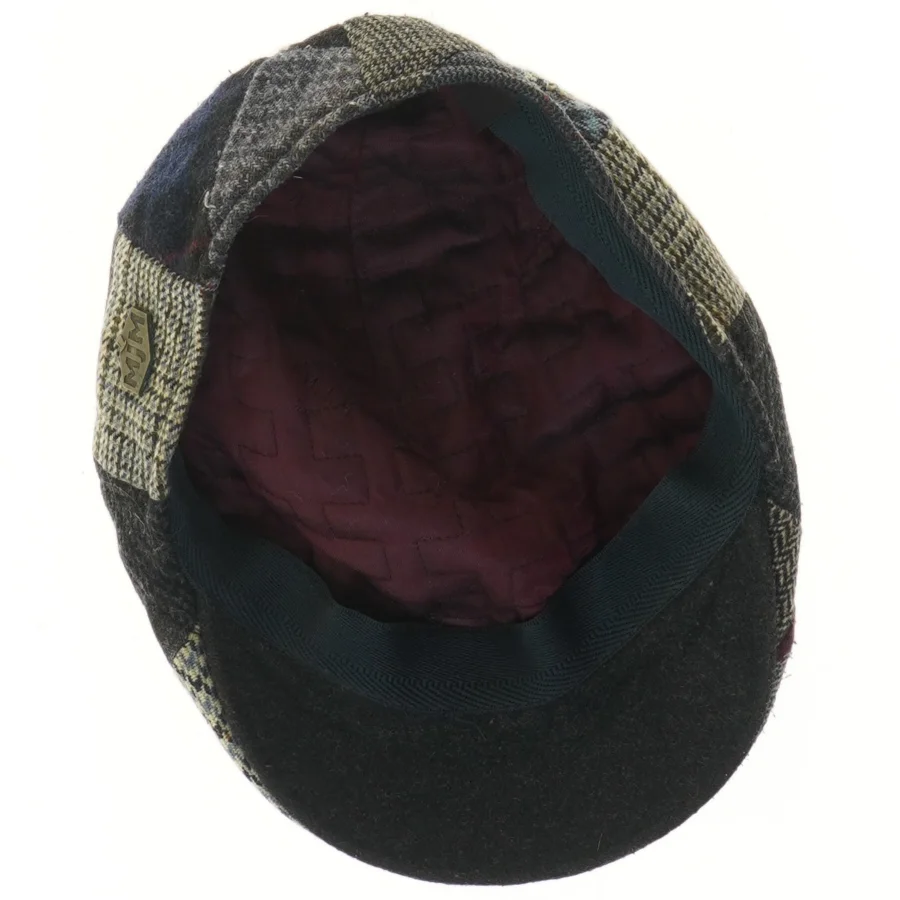 Unisex patchwork hat fra M.J.M (str. Ø 22 cm)