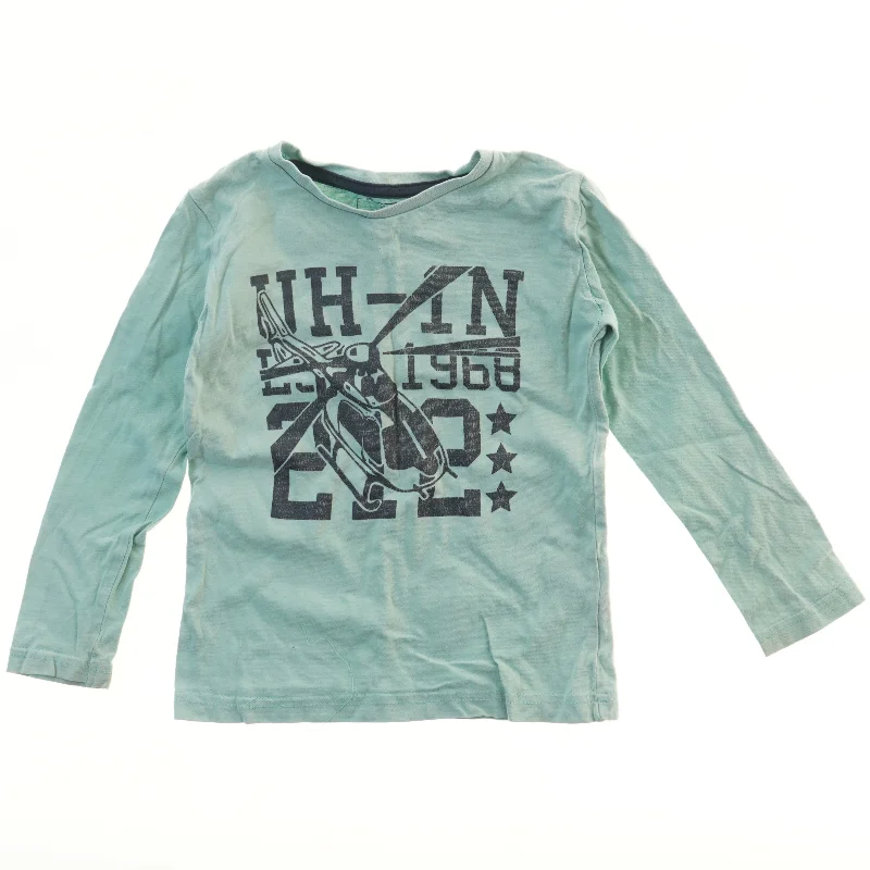 Langærmet T-shirt med helikoptertryk fra Mads & Mette (str. 98)