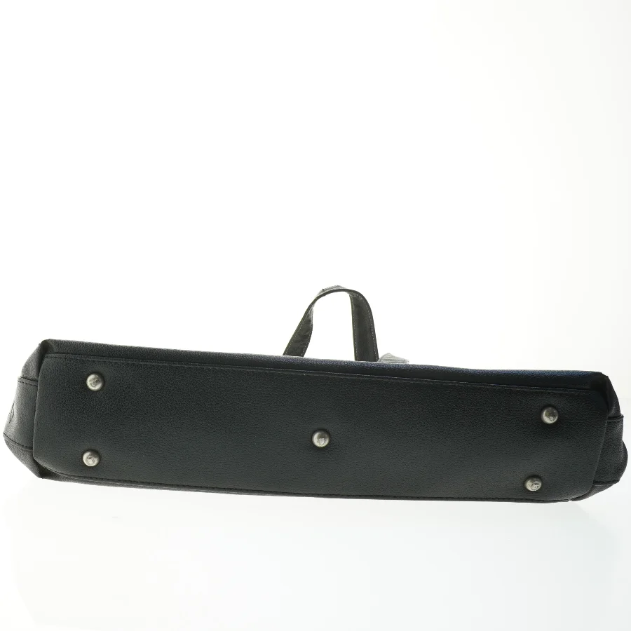 Sort skuldertaske med spænder (str. 34x48 cm)