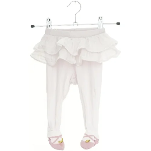 Hvide leggings med flæser og sokker fra H&M (str. 68)