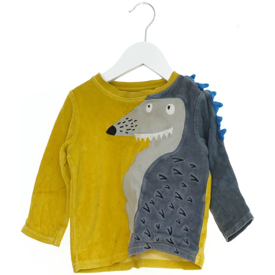 Langærmet børnebluse med dyremotiv fra Du Pareil (str. 92)