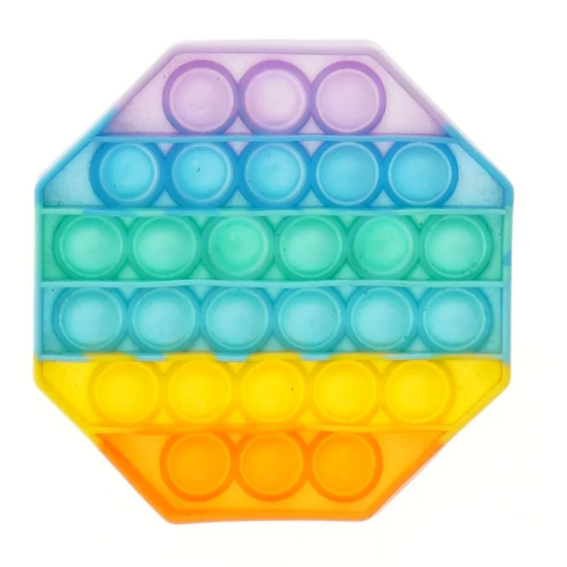 Regnbue Fidget PopIt legetøj (str. Ø 13 cm)