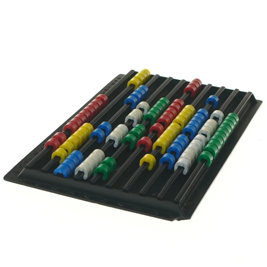 Beregner med farvede perler (str. 28x15 cm)