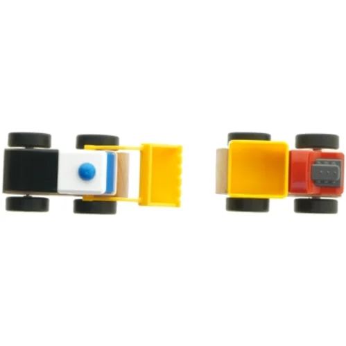 Legetøjsbiler med gravemaskine og lastbil fra IKEA (str. 11x7 cm)