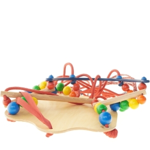 Træ Brio gynge med perler og reb
