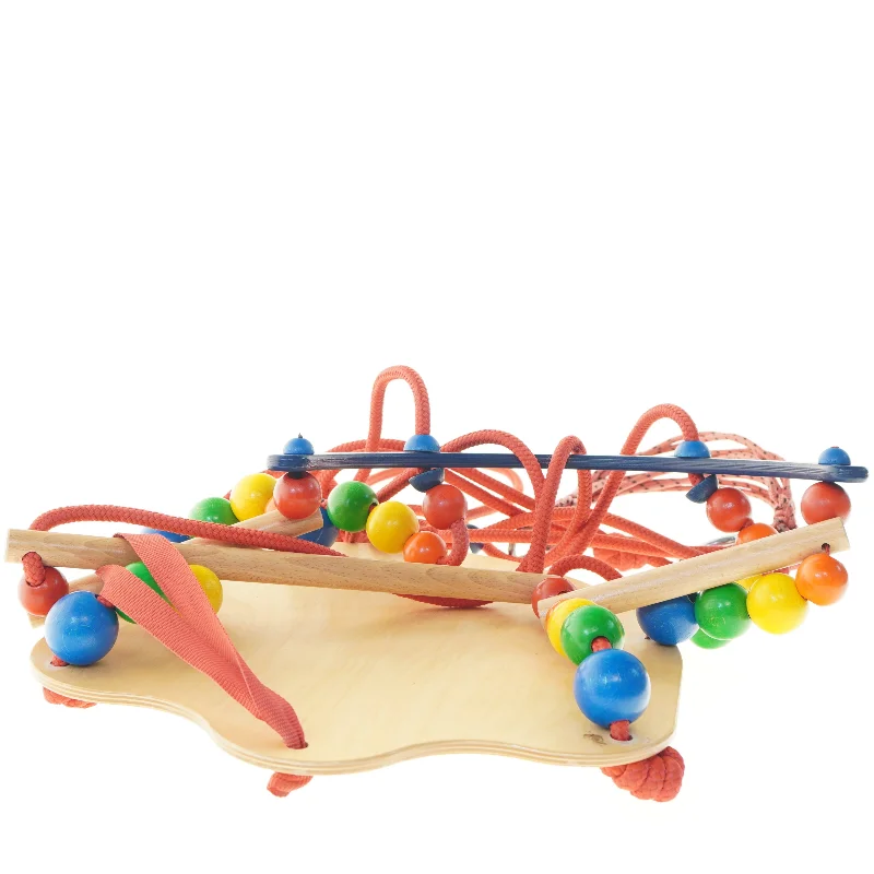 Træ Brio gynge med perler og reb