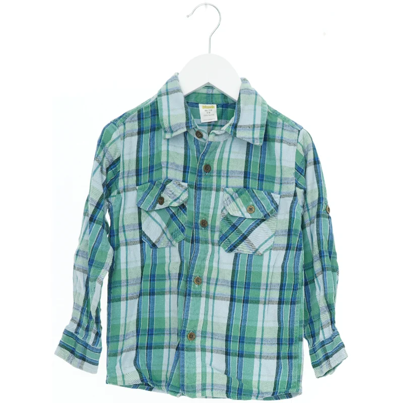 Grøn og blå ternet skjorte med lange ærmer fra Friends (str. 110)