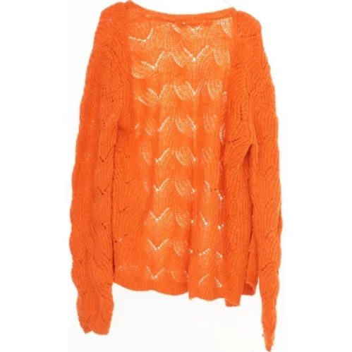Orange strikket cardigan fra Only (str. 146)