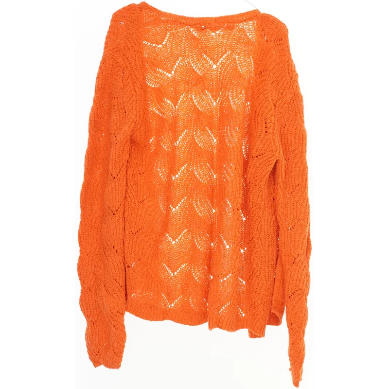 Orange strikket cardigan fra Only (str. 146)