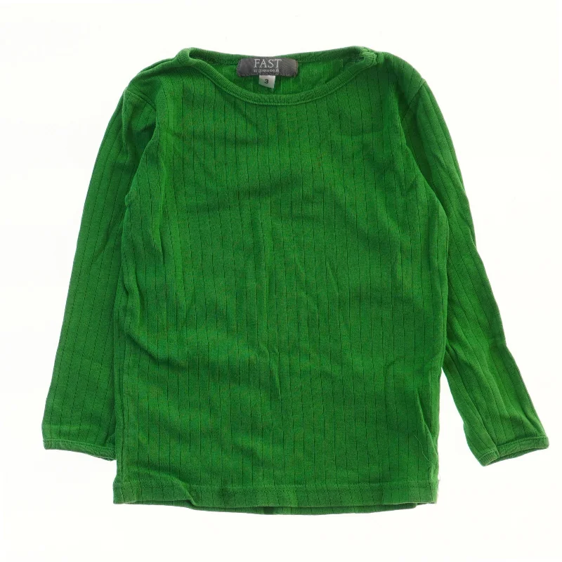 Grøn langærmet bluse fra Fast (str. 98)