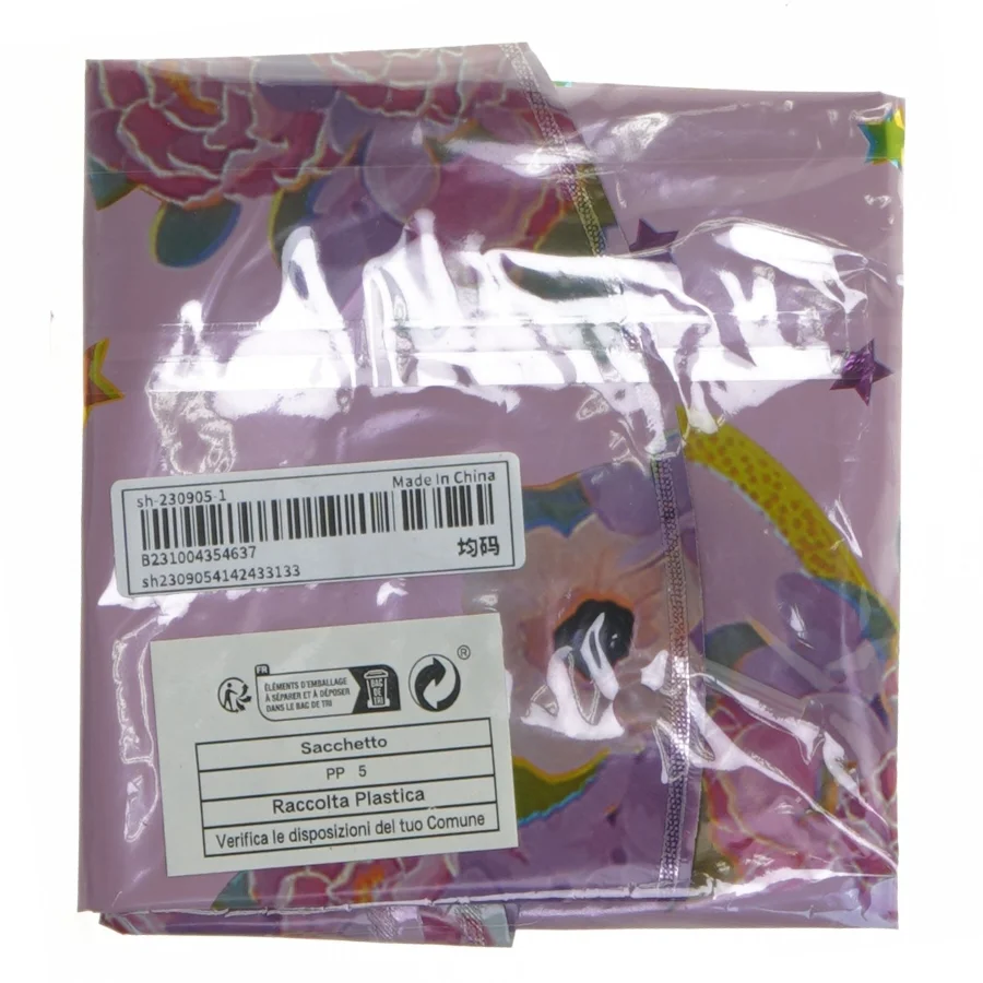 Rosa alu ballon med blomstermønster