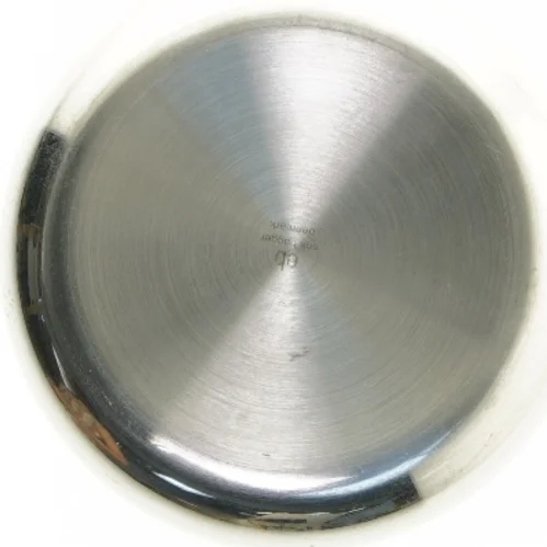 Erik Bagger EB stål skål med hvid pude fra Georg Jensen (str. Ø 14,5 cm)