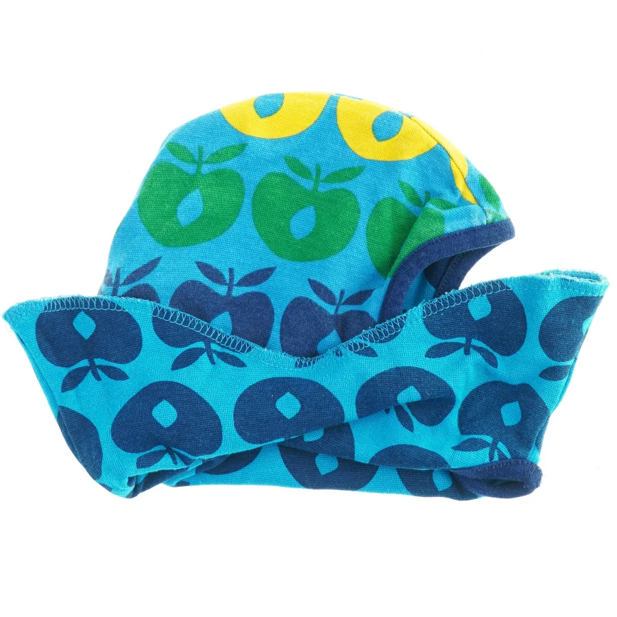 Børne-elefanthue med æblemønster (str. 30 cm)