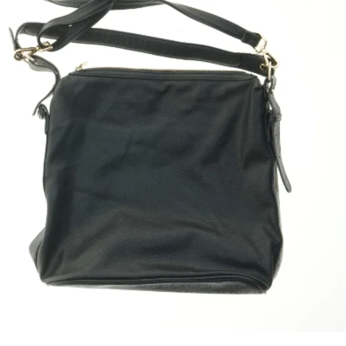 Sort skind taske (str. 37x40 cm)