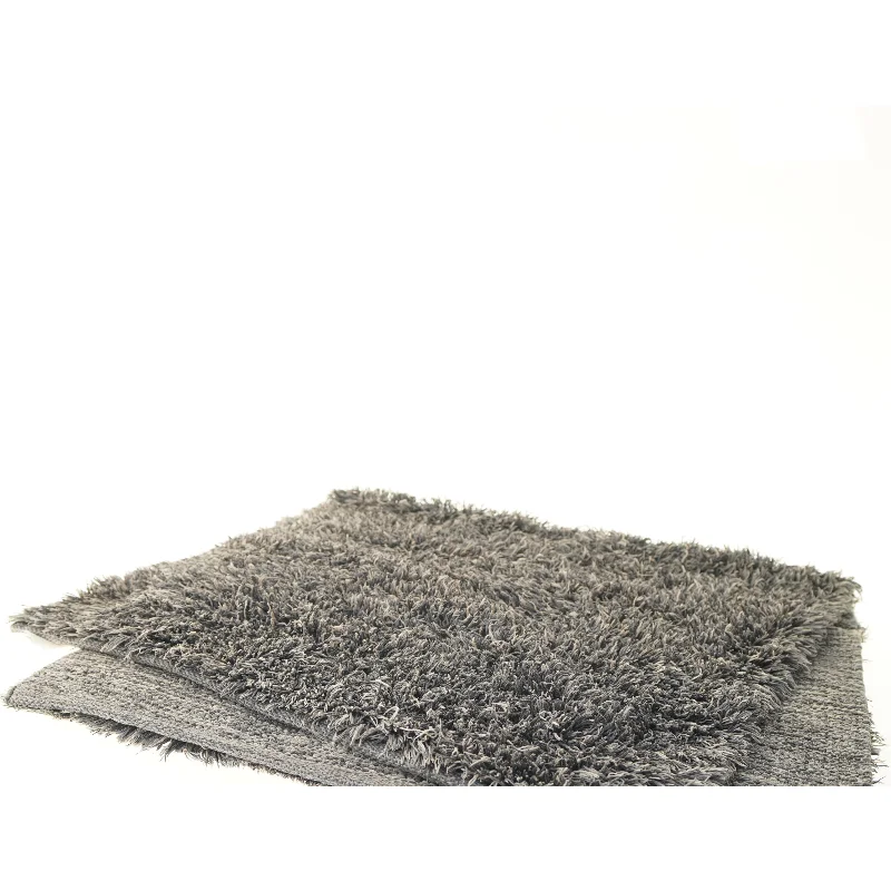 Gråt kludetæppe (str. 137x65 cm)