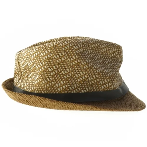 Stråhat med sort bånd (str. Ø 19 cm)