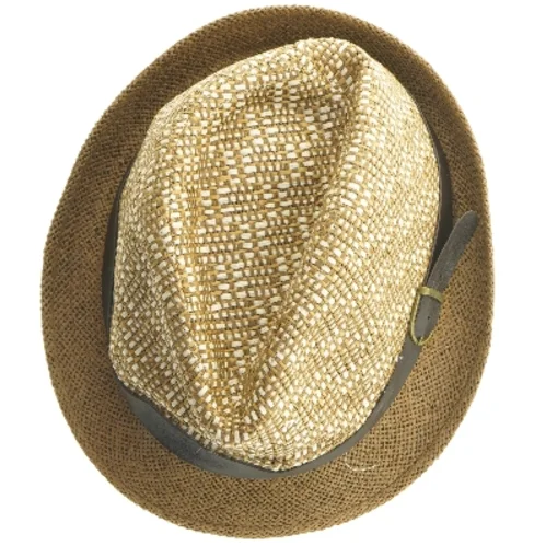 Stråhat med sort bånd (str. Ø 19 cm)