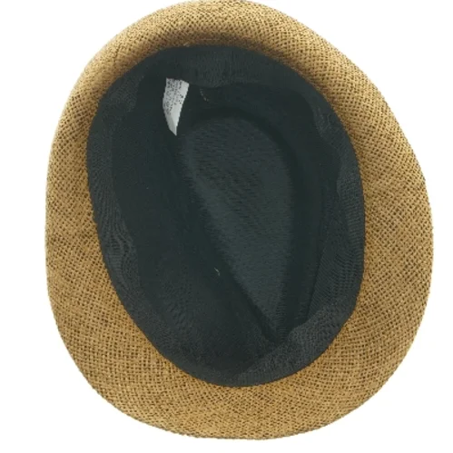 Stråhat med sort bånd (str. Ø 19 cm)