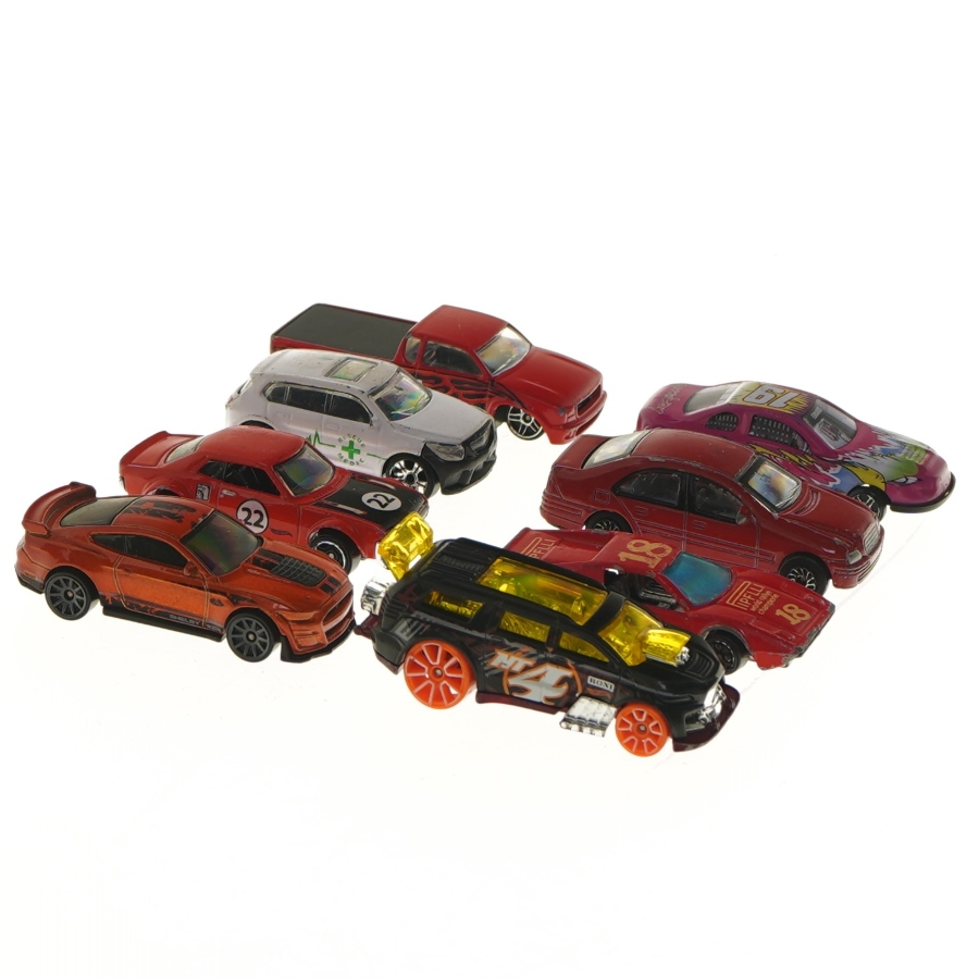 Samling af legetøjsbiler (str. 7-8 cm)