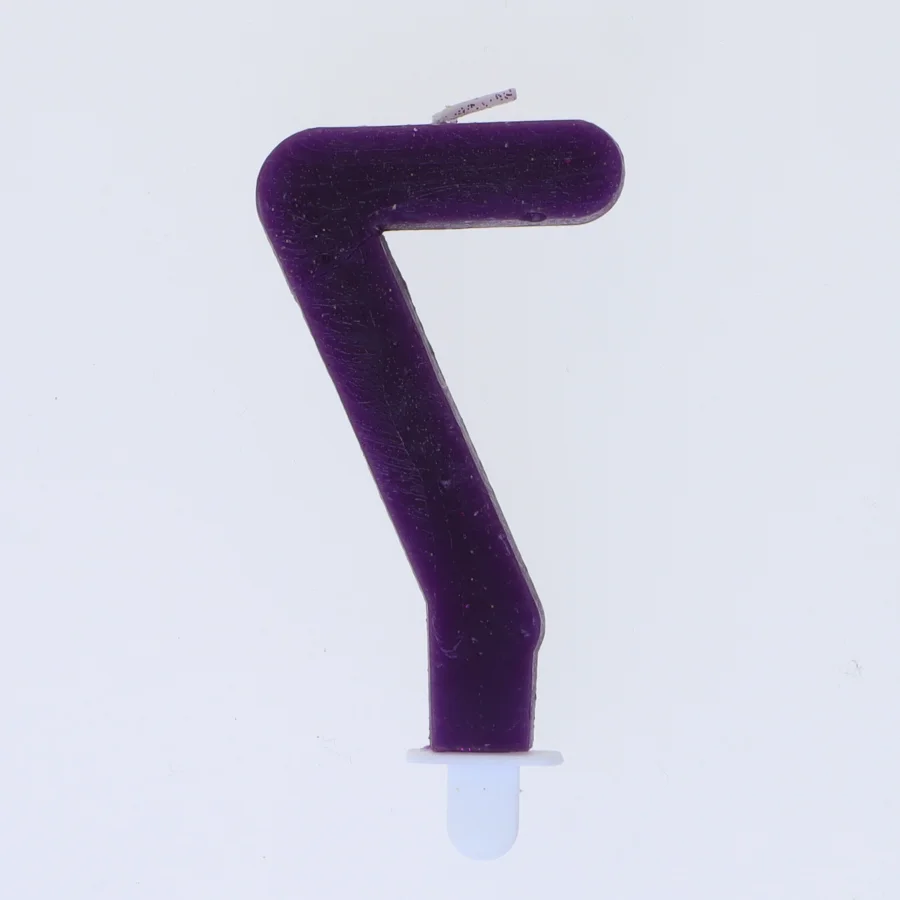 Glitter nummer 7 stearinlys (str. 9 cm)