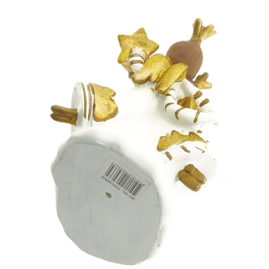 Dekorativ figur med to engle og stjerne (str. 11x8x13,5 cm)