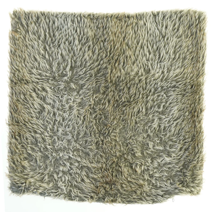 Pudebetræk med pels (str. 46x46 cm)