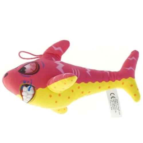 Farverig tøjdyr, haj (str. 25 cm)