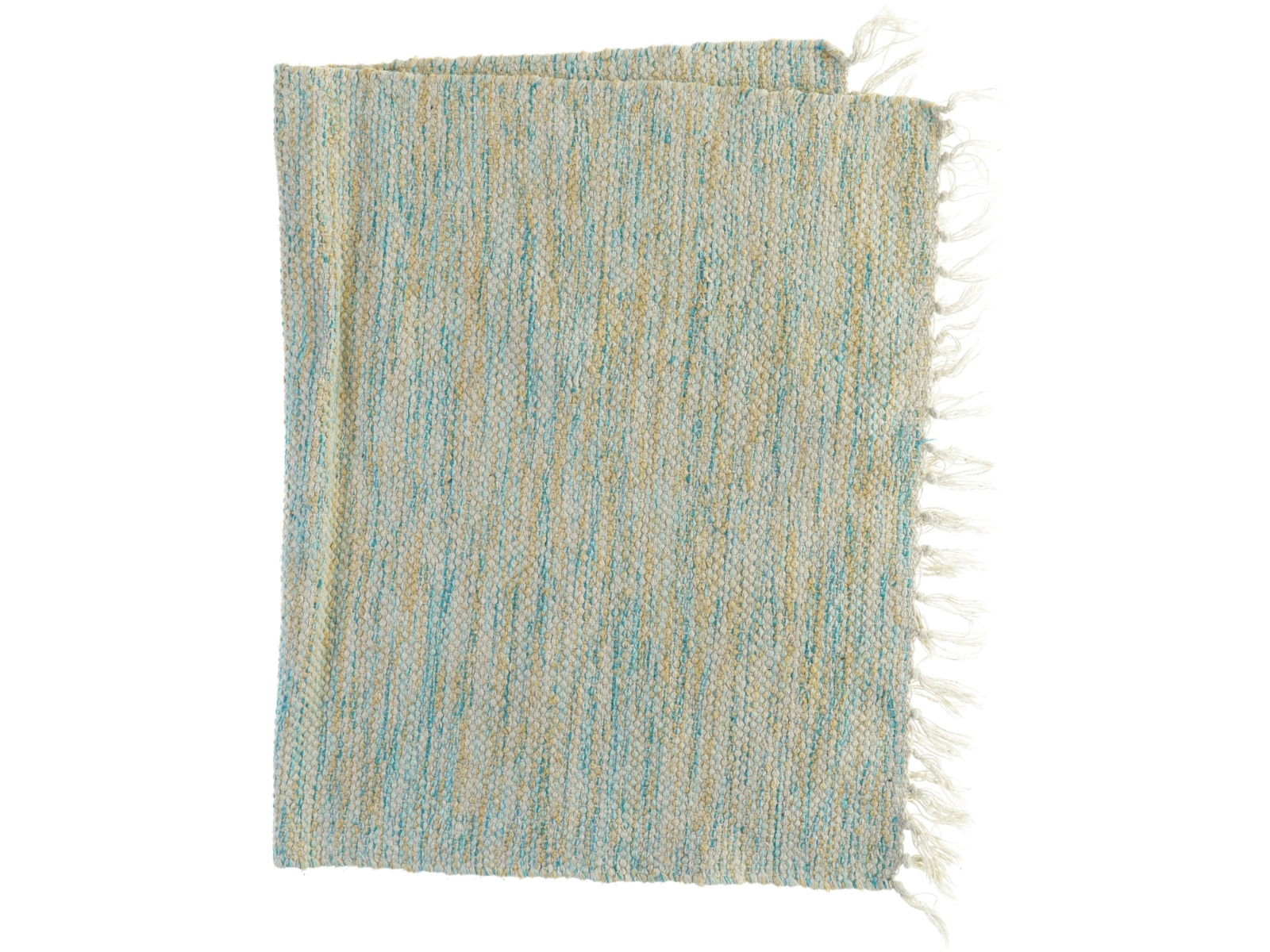 Vævet tæppe med frynser (str. 60 x 95 cm)