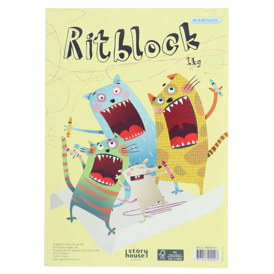 Ritblock papirblok