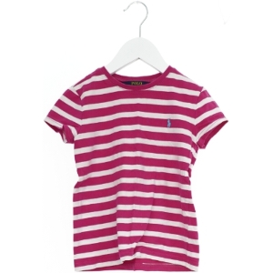 Stribet T-shirt fra Polo (str. 116)