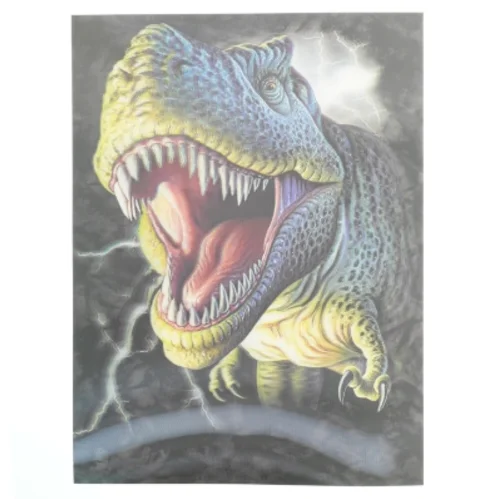 Dinosaurbillede med lyn (str. 40x30 cm)