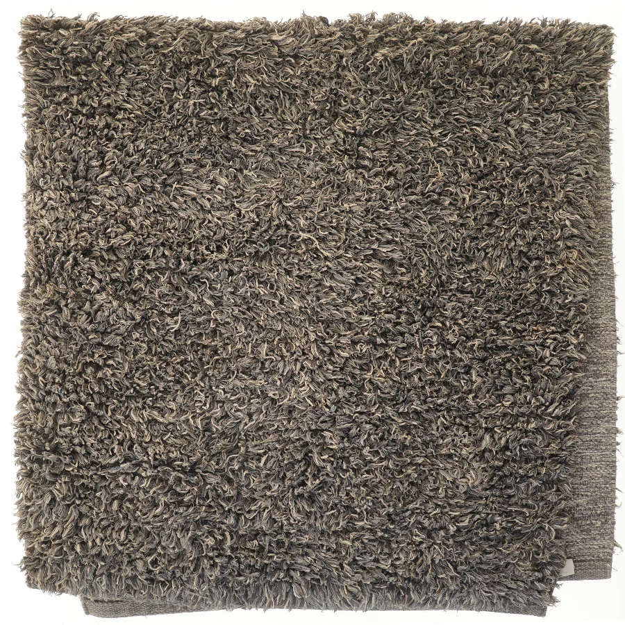 Rektangel gråt kludetæppe (str. 137x65 cm)